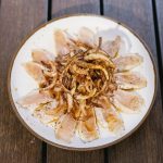 12 pc thinly sliced albacore in a chef special garlic sauce