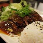 A tender cut of beef, cooked to perfection.
All entrees served with salad, steamed rice, and assorted steamed vegetables or vegetable tempura.