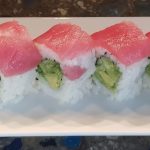 Served in seaweed with a rice wrap.

Soy paper substitution is 1.00 extra
