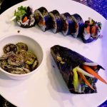 Served in seaweed with a rice wrap.

Soy paper substitution is 1.00 extra
