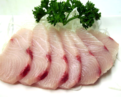 Yellowtail Sashimi Go Fish Sushi Bar - Simi Valley, CA Sashimi comes with 7 pcs.