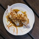 Your choice of albacore, white tuna, or salmon, drizzled in a garlic olive oil, salt & pepper, seared to perfection, and topped with garlic sauce & crispy oinions