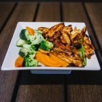 Tender sliced chicken and assorted vegetables drenched with our very own teriyaki sauce.

All bowls served over a bed of steamed white rice, fried rice can be substituted for an additional $2.00